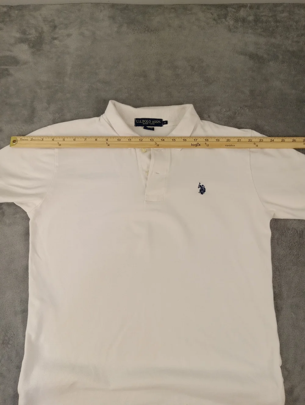 U.S. Polo Assn. Men's White Short-Sleeve Polo Shirt Size Medium